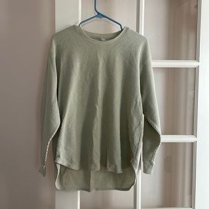 Mint knit/thermal sweater